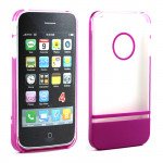 Wholesale iPhone 4 4S Two Tone Case (ClearPurple)